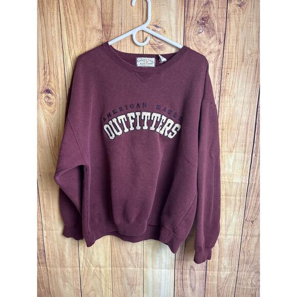 American Eagle Other - Vintage American Eagle AE Crewneck Sweatshirt Maroon Size XL